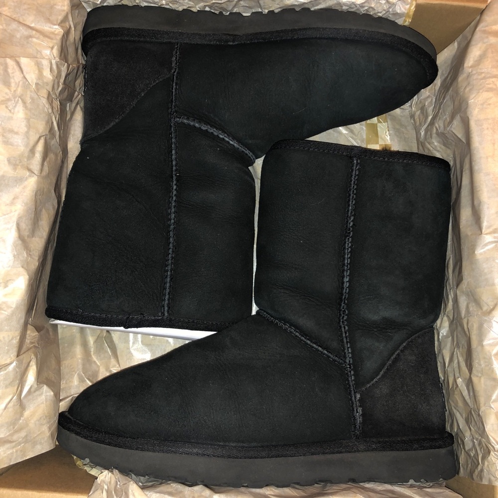 Black UGG boots and Sheepskin Cleaner Kit